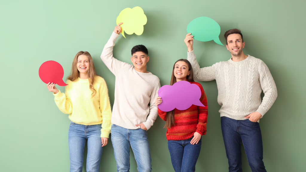 Collègues AGIR GRAPHIC qui rient au sujet du dialogue social